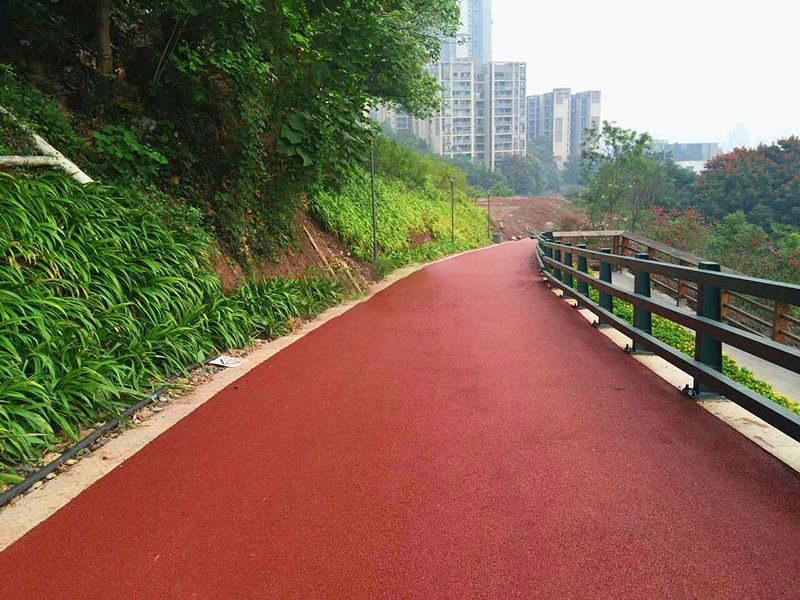 漳州芝山公园步道透水混凝土工程案例